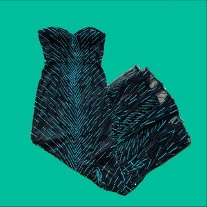 Blue Mermaid Style Prom Dress🧜🏽‍♀️